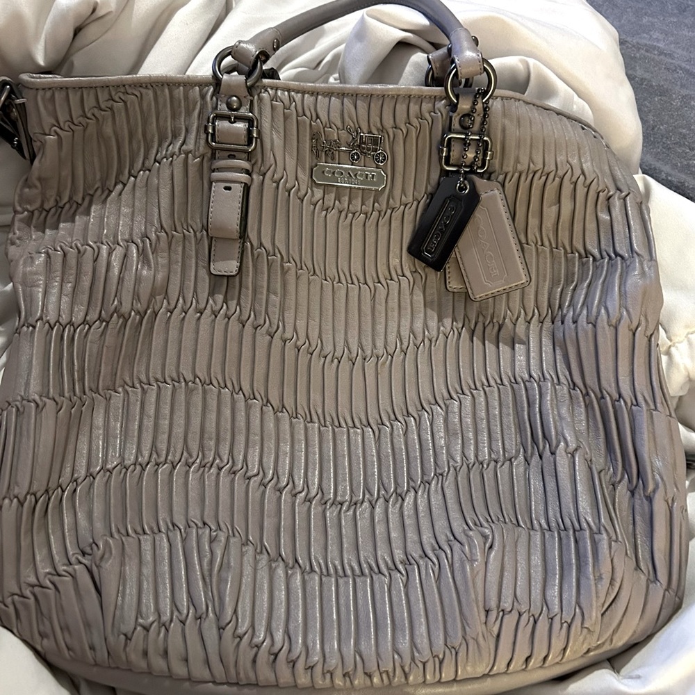 Leather Coach Shoulder Bag